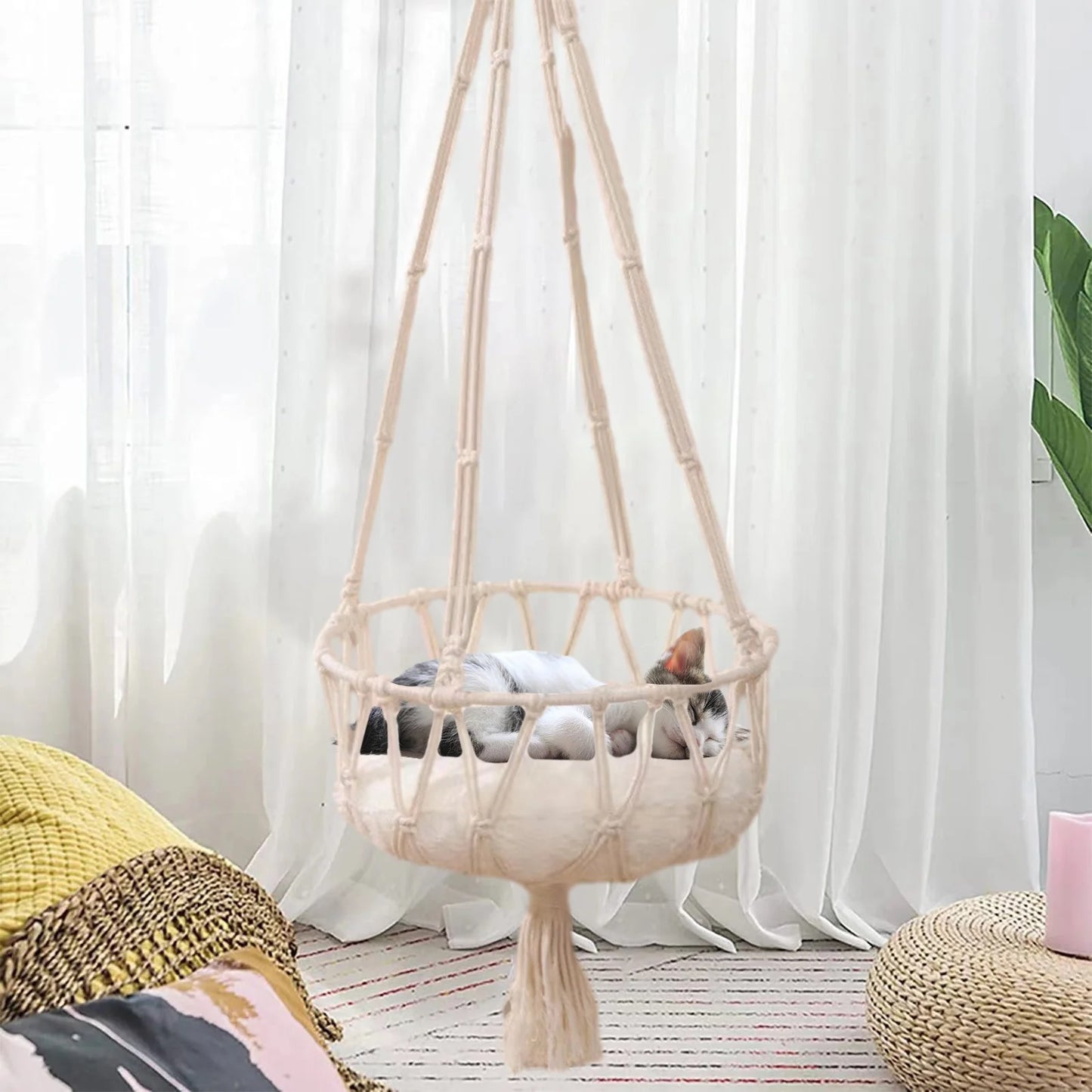 Cats Bed Cats Hammocks Window Perches Safe Cats Shelves Space Saving Window Mounted Cats Seat for Large Cats Cats Hanging Bed Cats Hanging Basket Swings